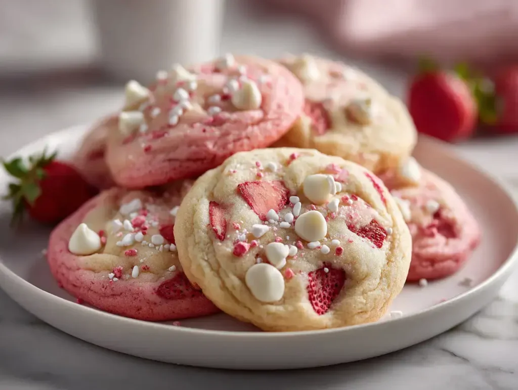 Valentine Strawberry Cookies