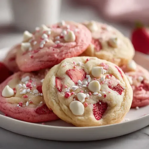 Easy Valentine Strawberry Cookies