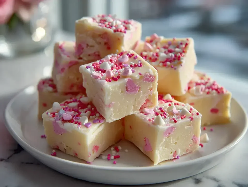 Easy Valentine's Day Sugar Cookie Fudge