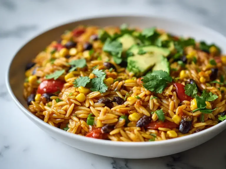Easy Vegan Mexican Orzo Skillet
