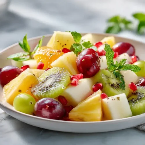Easy Winter Fruit Salad with Lime Dressing