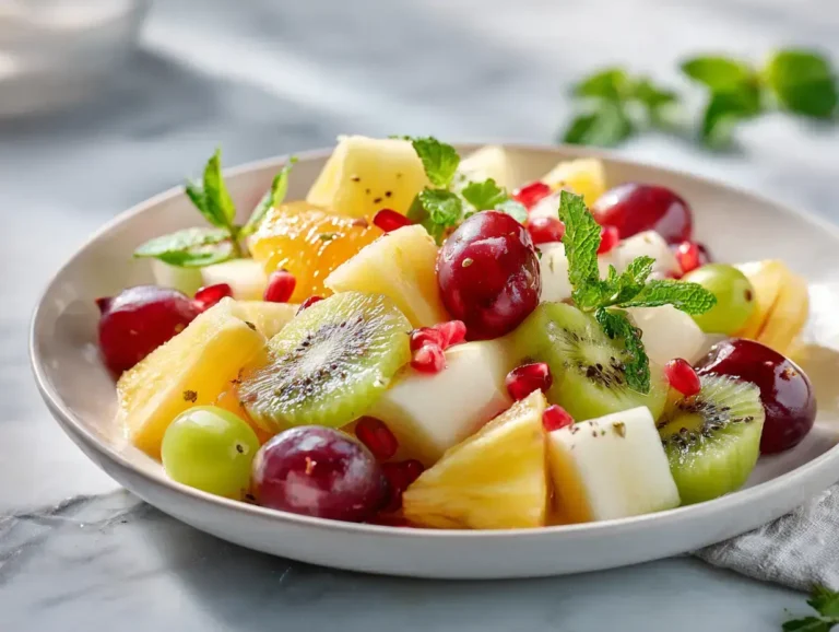 Easy Winter Fruit Salad with Lime Dressing