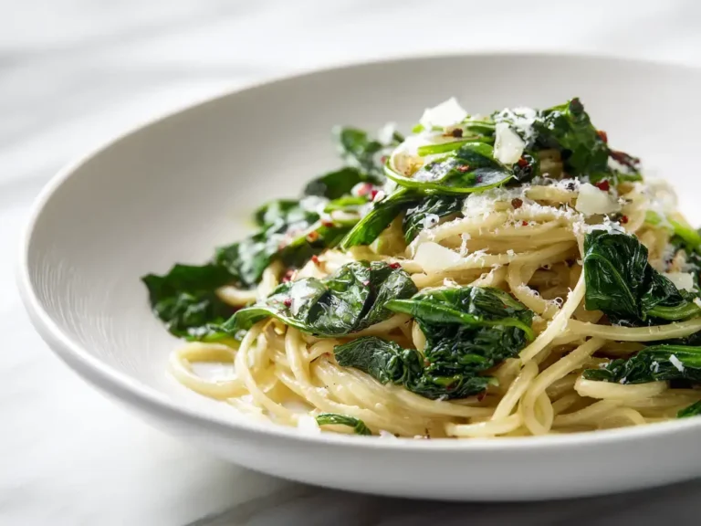 Easy garlicky greens pasta recipe