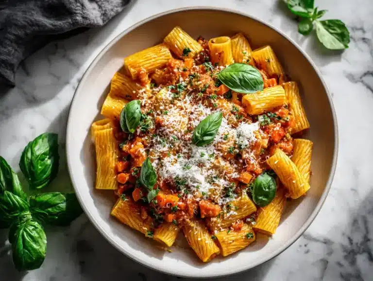 Easy hearty vegetarian pasta bake