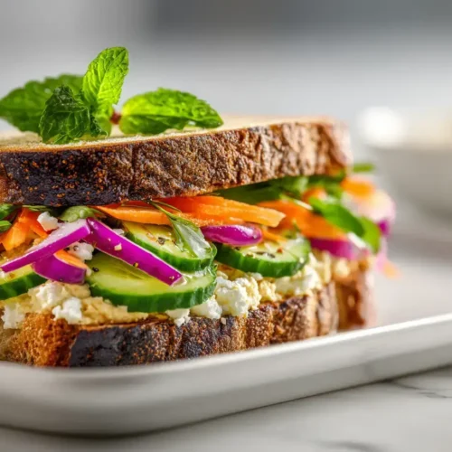 Easy hummus sandwich