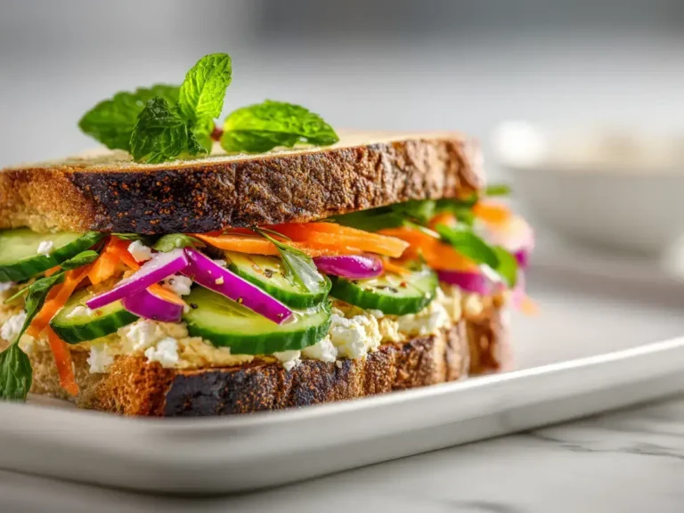 Easy hummus sandwich