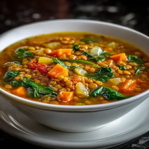Easy lentil vegetable soup