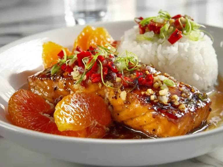 Easy mandarin tofu salmon