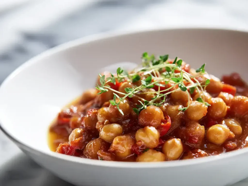 Easy one-pot vegan chickpeas