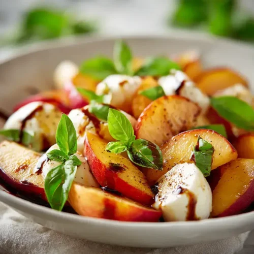 Easy peach caprese salad