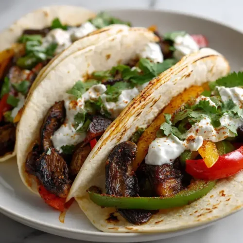 Easy portobello mushroom fajitas