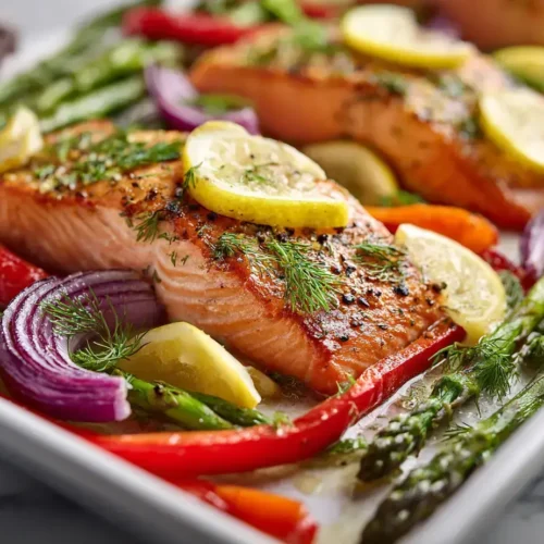 Easy sheet pan salmon