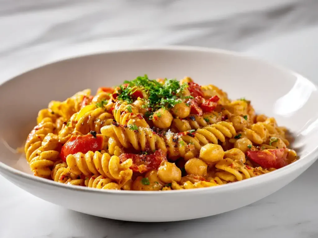 Easy vegan chickpea pasta