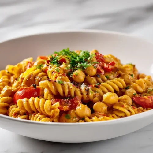 Easy vegan chickpea pasta