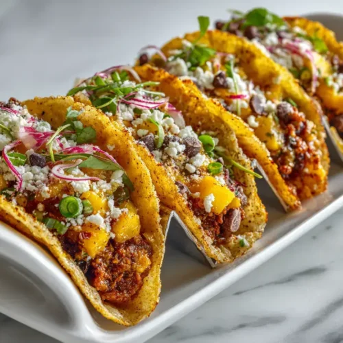 Easy vegan mango tacos