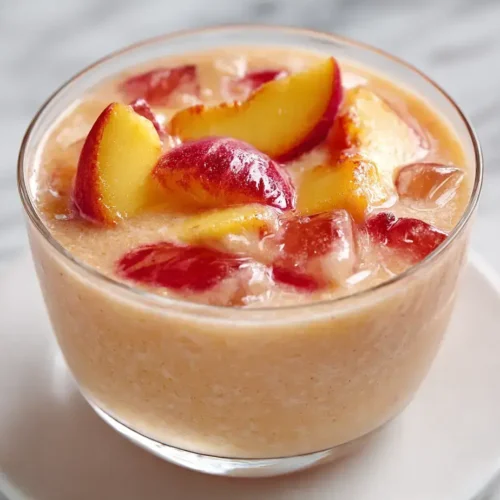 Easy vegan peach smoothie