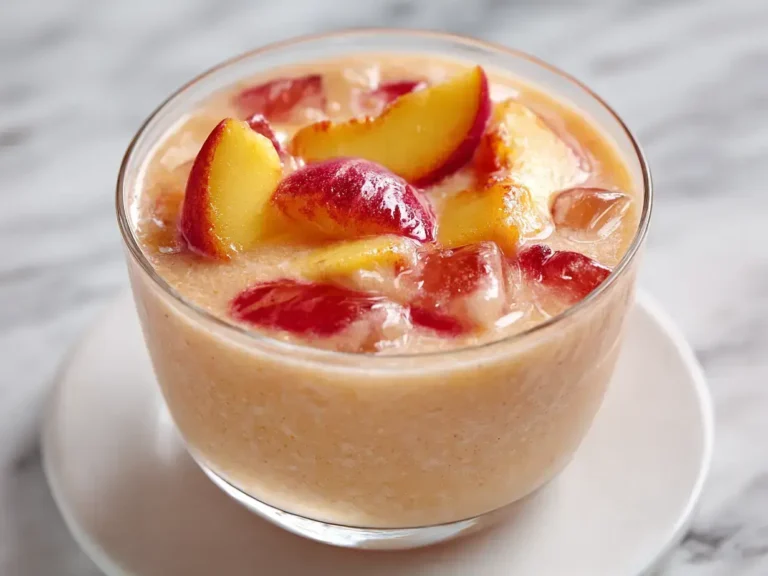 Easy vegan peach smoothie