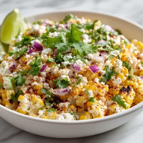 Easy vegan street corn cabbage