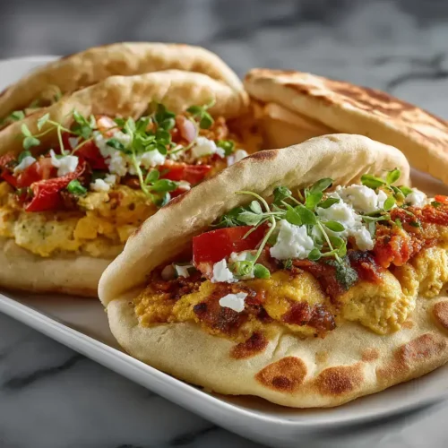 Easy vegan stuffed pitas