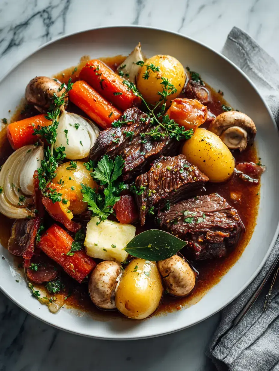 Cozy Serving of Beef Bourguignon