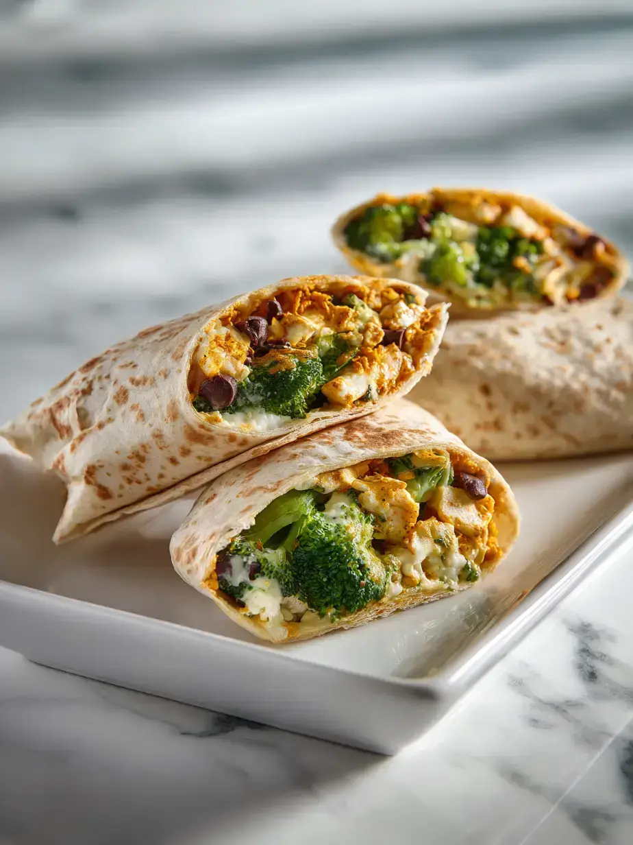 Cozy Serving of Broccoli Cheddar Wraps