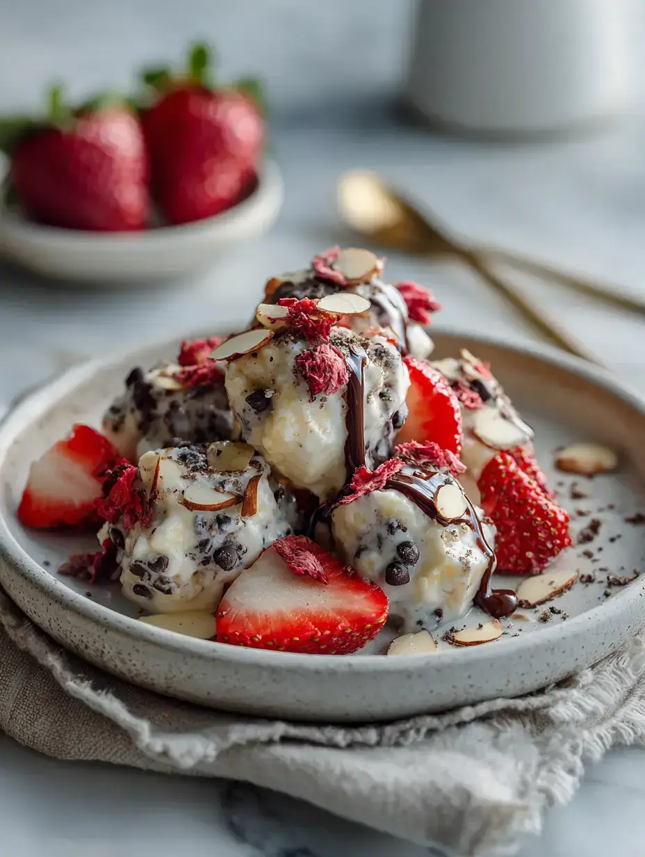 Cozy Serving of Chocolate Strawberry Yogurt Clusters