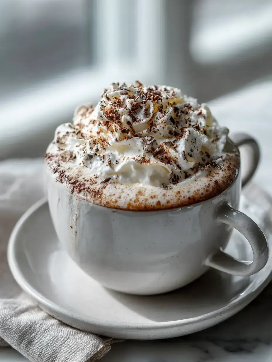 Creamy Coconut Chai serving presentation