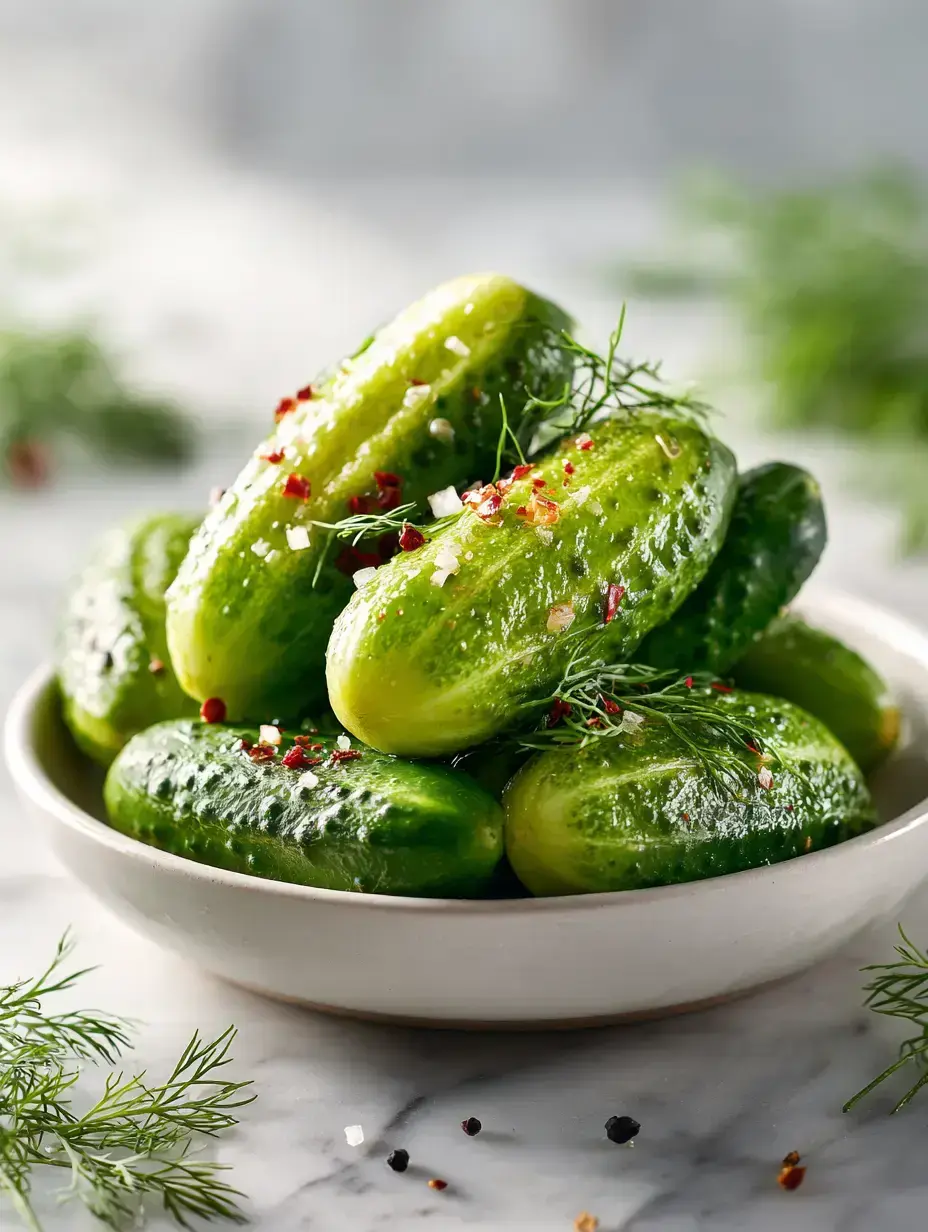 Serving Crisp & Spicy Garlic Dill Pickles