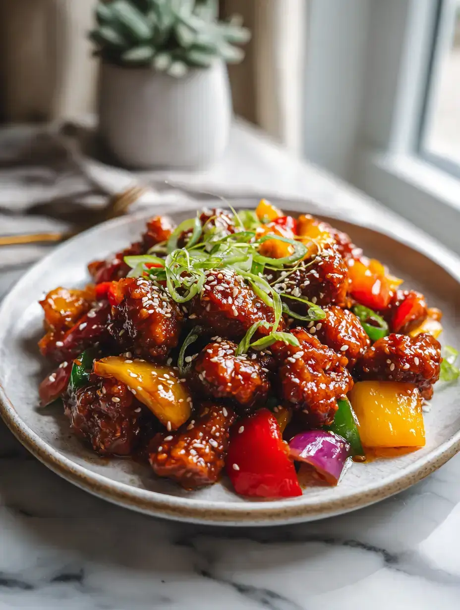 Korean Spicy Chicken Stir Fry serving presentation