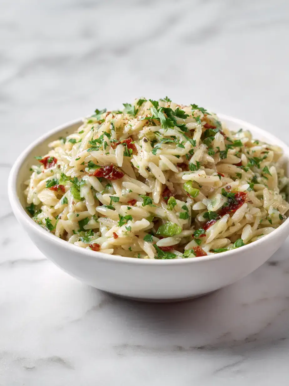 Cozy Serving of Orzo Salad