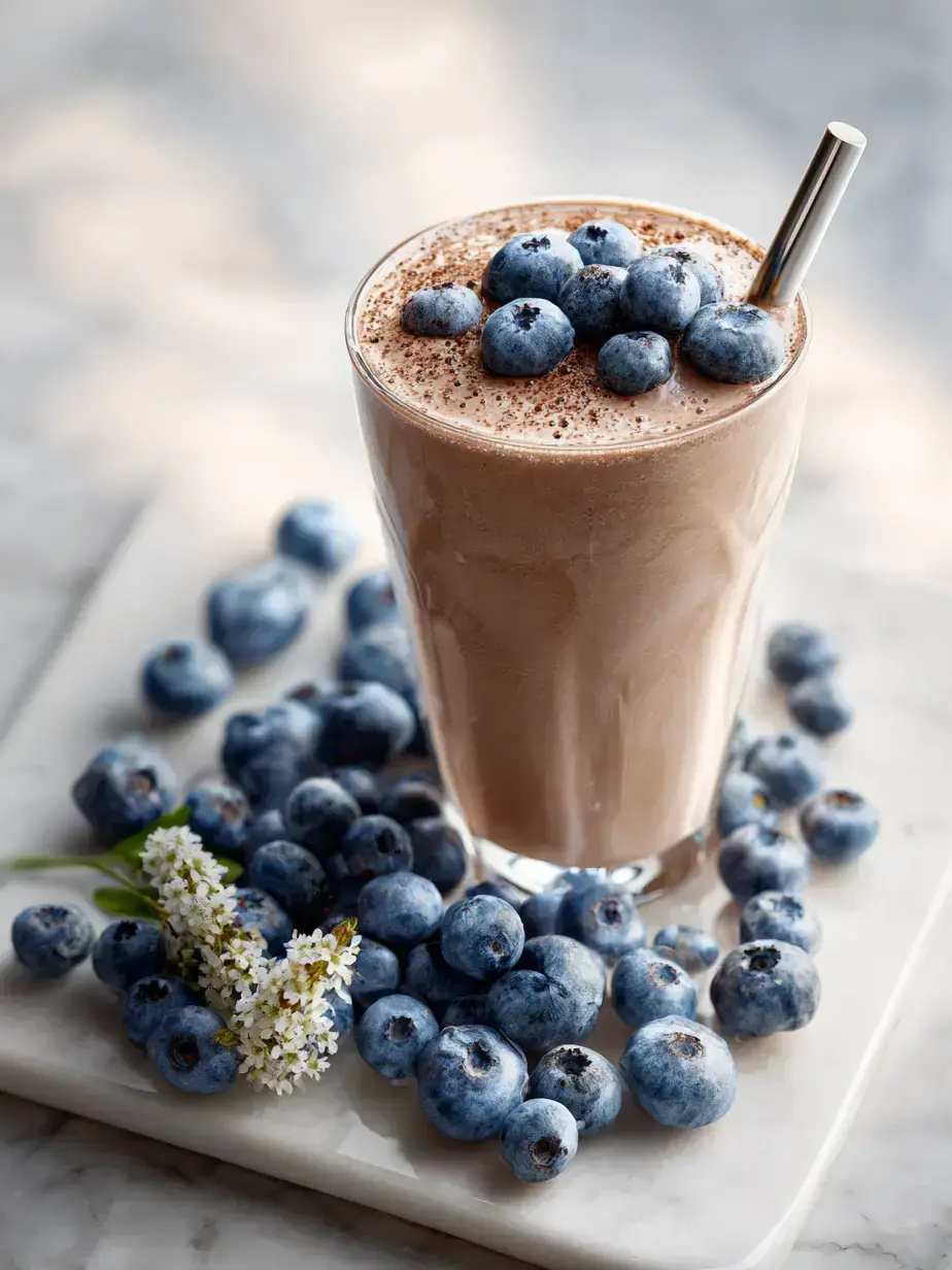 Cozy Serving of Peanut Butter Smoothie