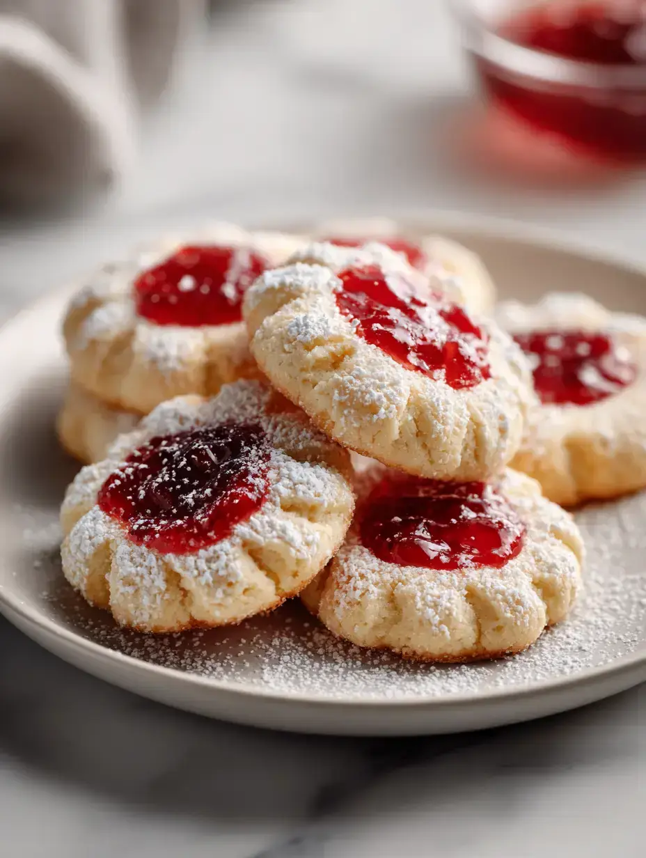 Strawberry Kiss Cookies serving presentation