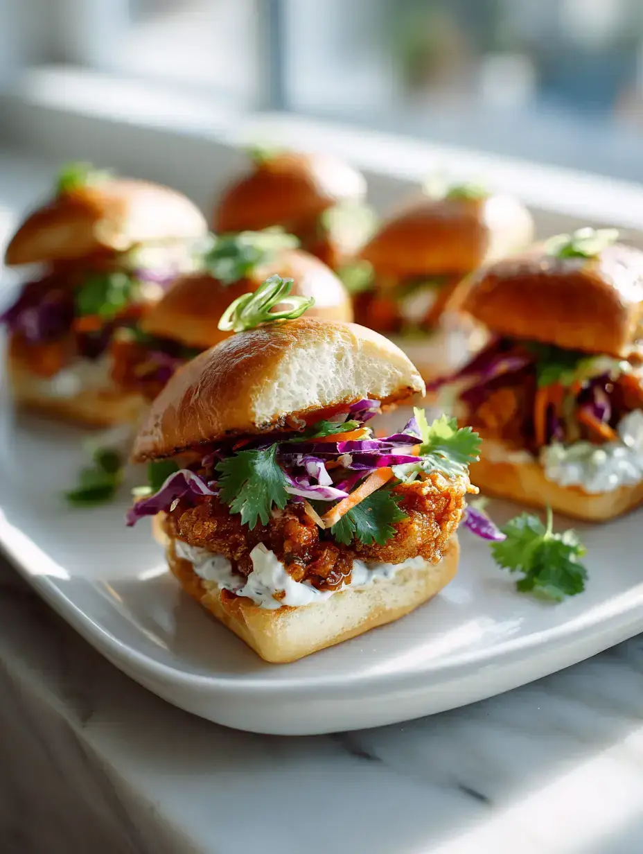 Thai Fried Chicken Sandwich serving presentation