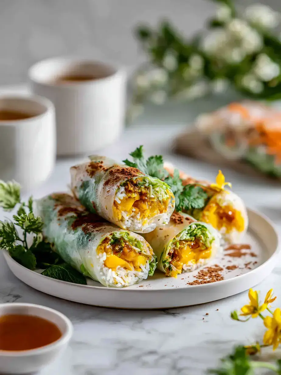 Cozy Serving of Vietnamese Mango Wraps