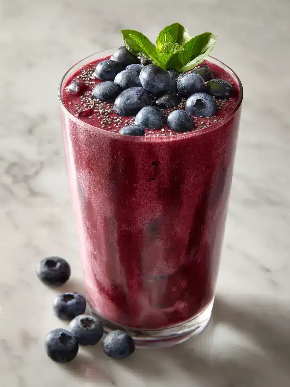 Cozy Serving of Blueberry Spinach Smoothie