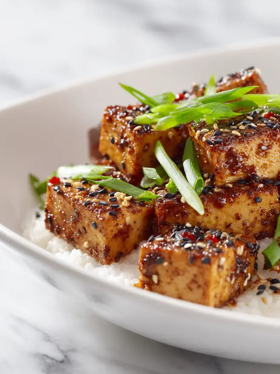 Cozy Serving of Crispy Honey Garlic Tofu