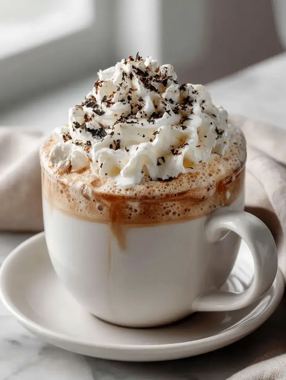 dirty chai tea latte serving presentation