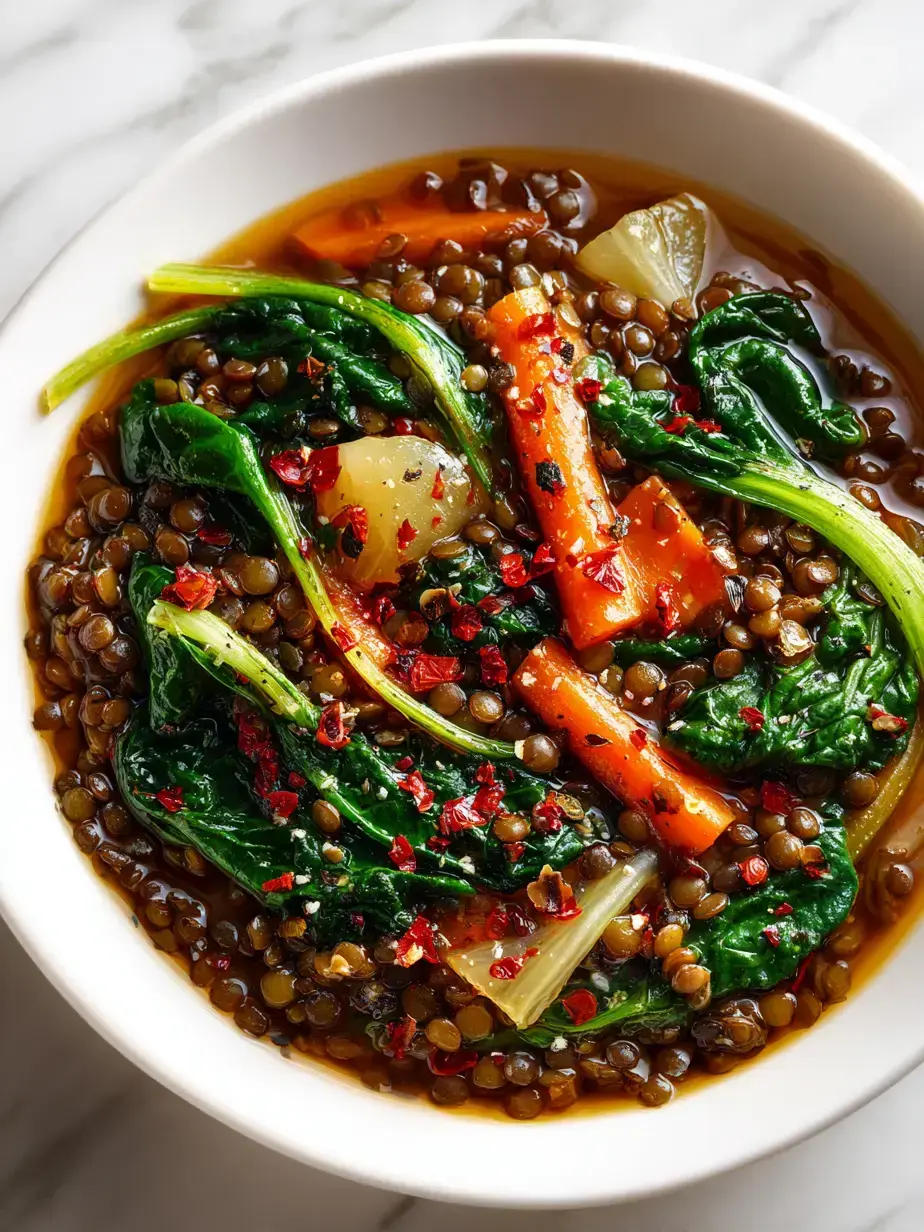 Cozy Serving of easy lentil soup