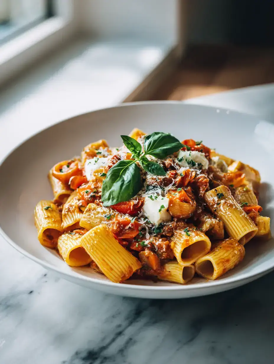 Cozy Serving of Hearty Vegetarian Pasta Bake
