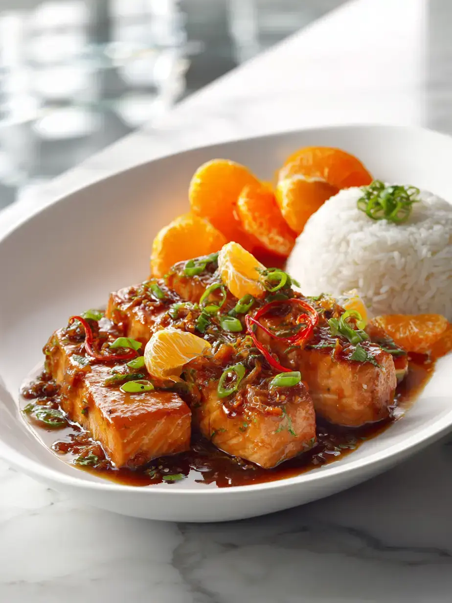 Cozy Serving of Mandarin Tofu Salmon