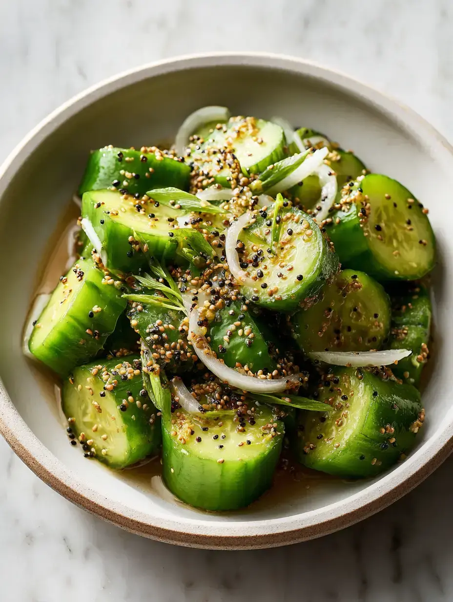 Serving Pickled Cucumber with Various Dishes