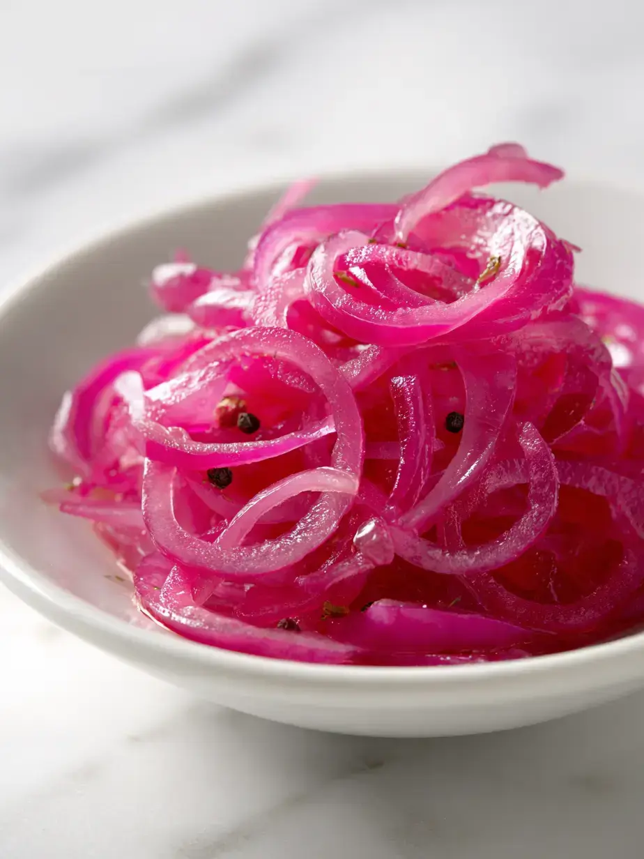 Serving Quick Pickled Red Onions on Tacos