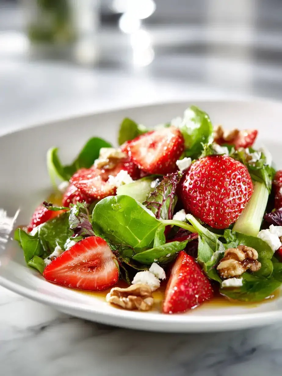 Cozy Serving of Strawberry Leek Salad