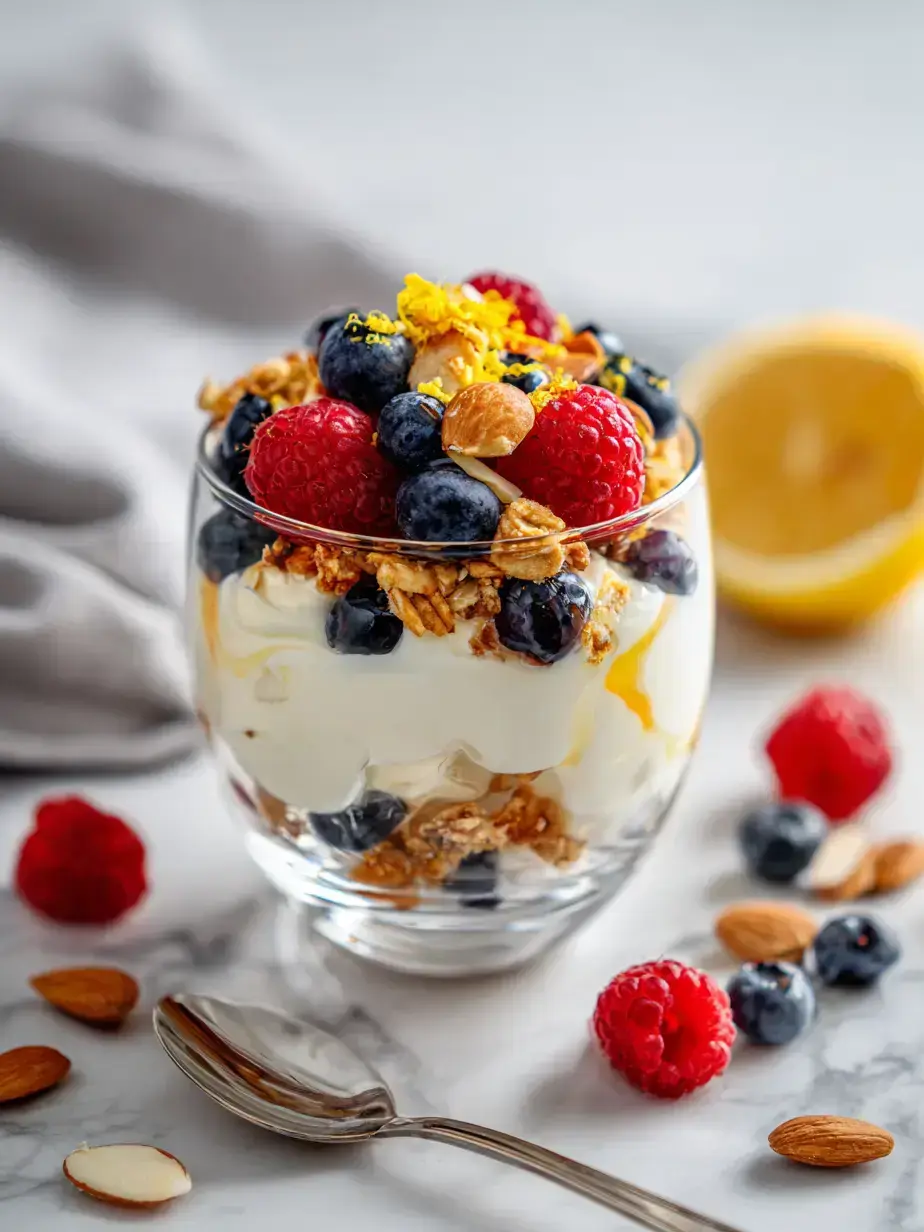 Serving a vegan berry parfait