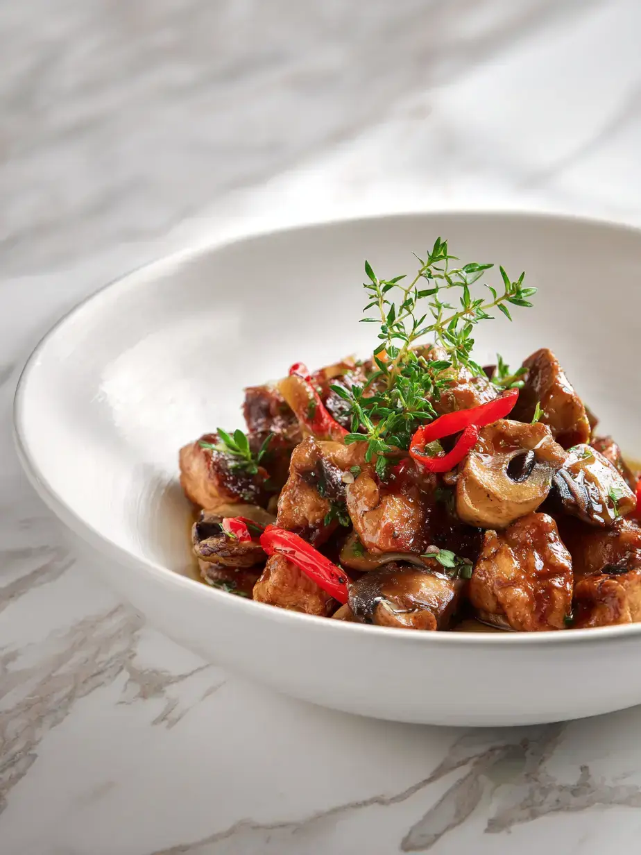 Sliced Vegan Chicken Ready for Recipes