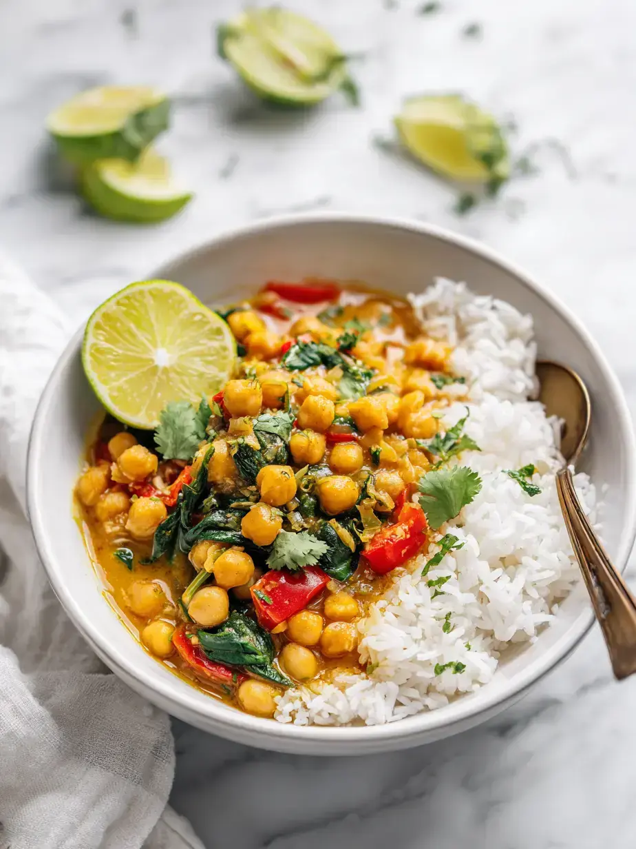 Cozy Serving of Vegan Chickpea Curry