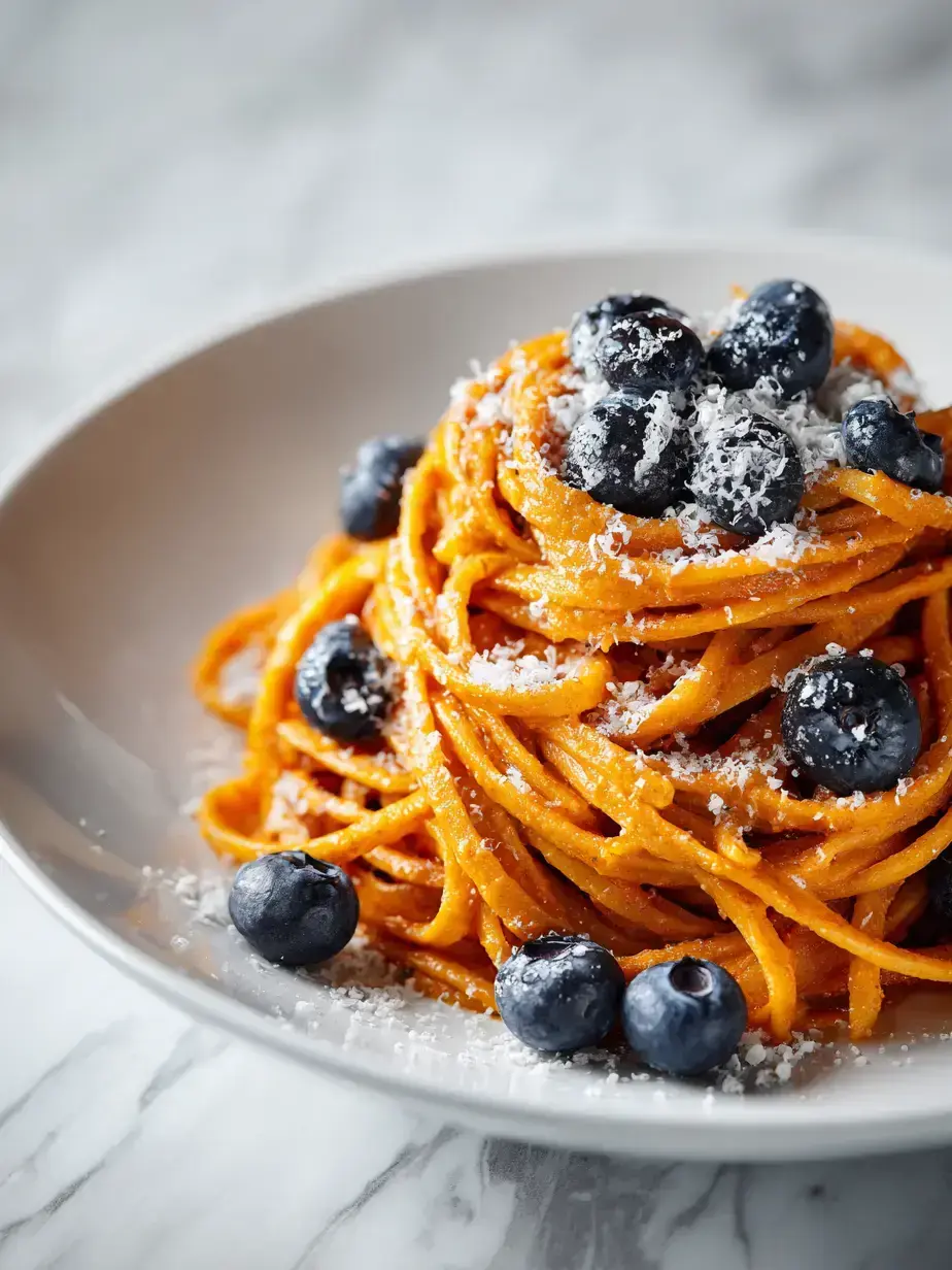 Cozy Serving of vegan pumpkin pasta
