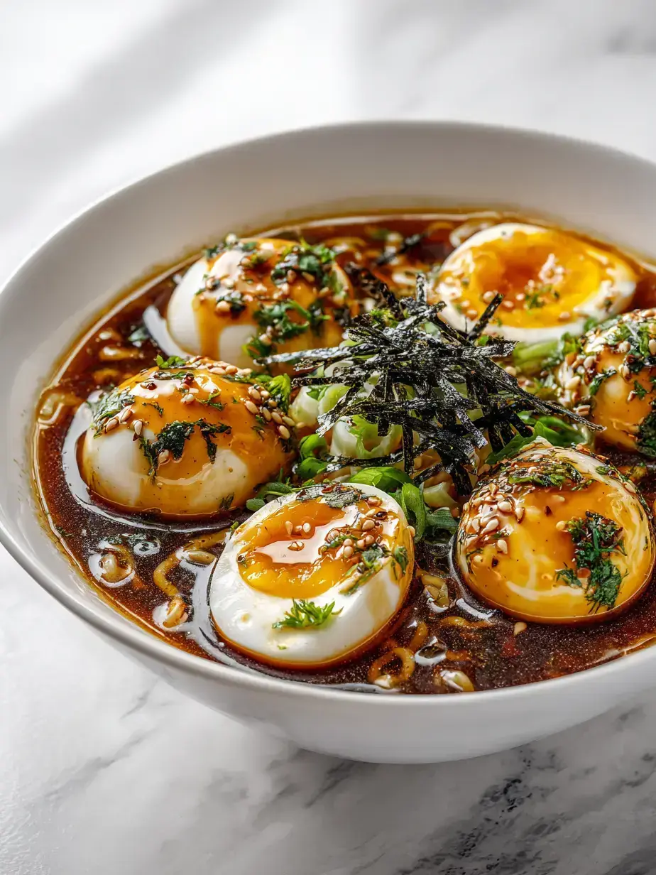 Cozy Serving of Vegan Ramen Eggs