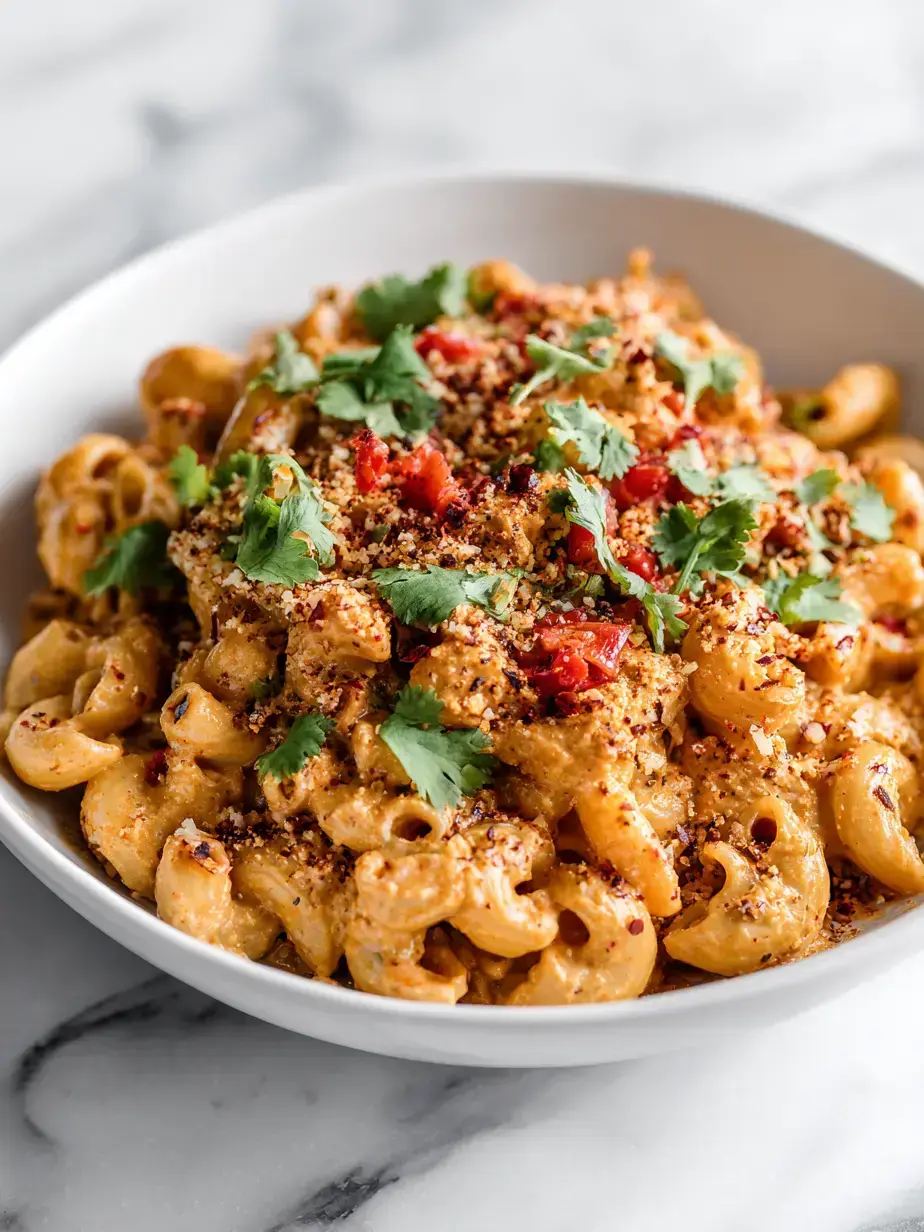 Cozy Serving of Vegan Tex Mex Mac