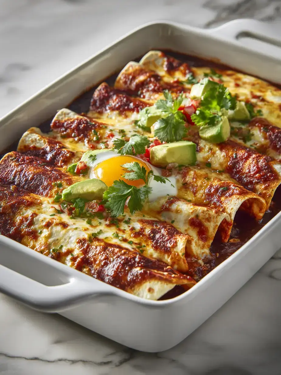Cozy Serving of Vegetable Enchiladas